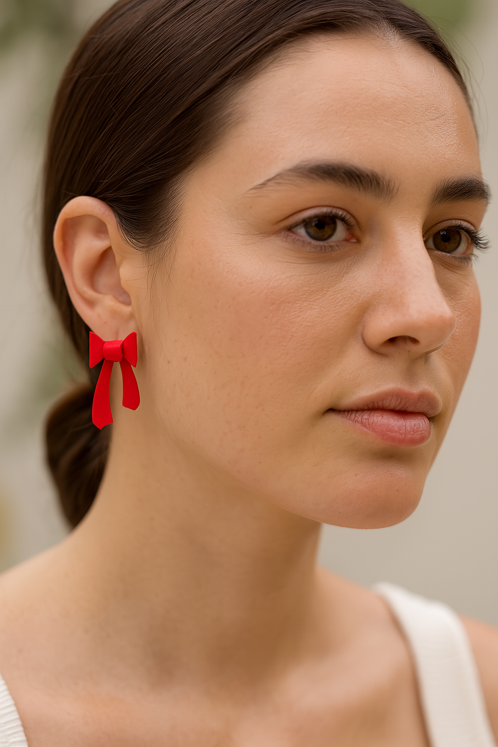 Red Bow Studs
