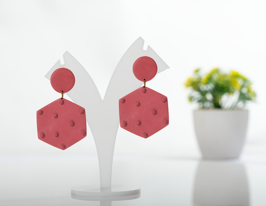 Coral Hexagon Drops