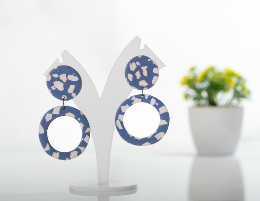 Blue and White Pattern Hoops