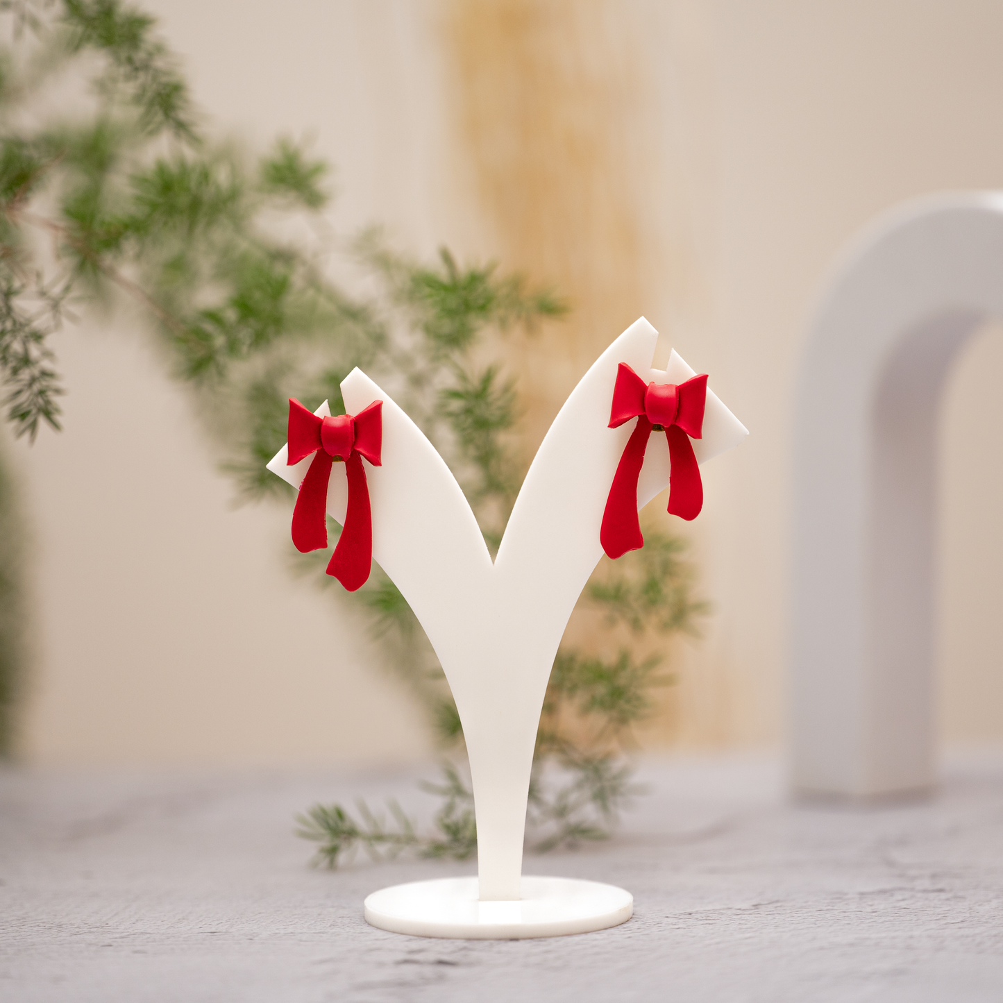 Red Bow Studs