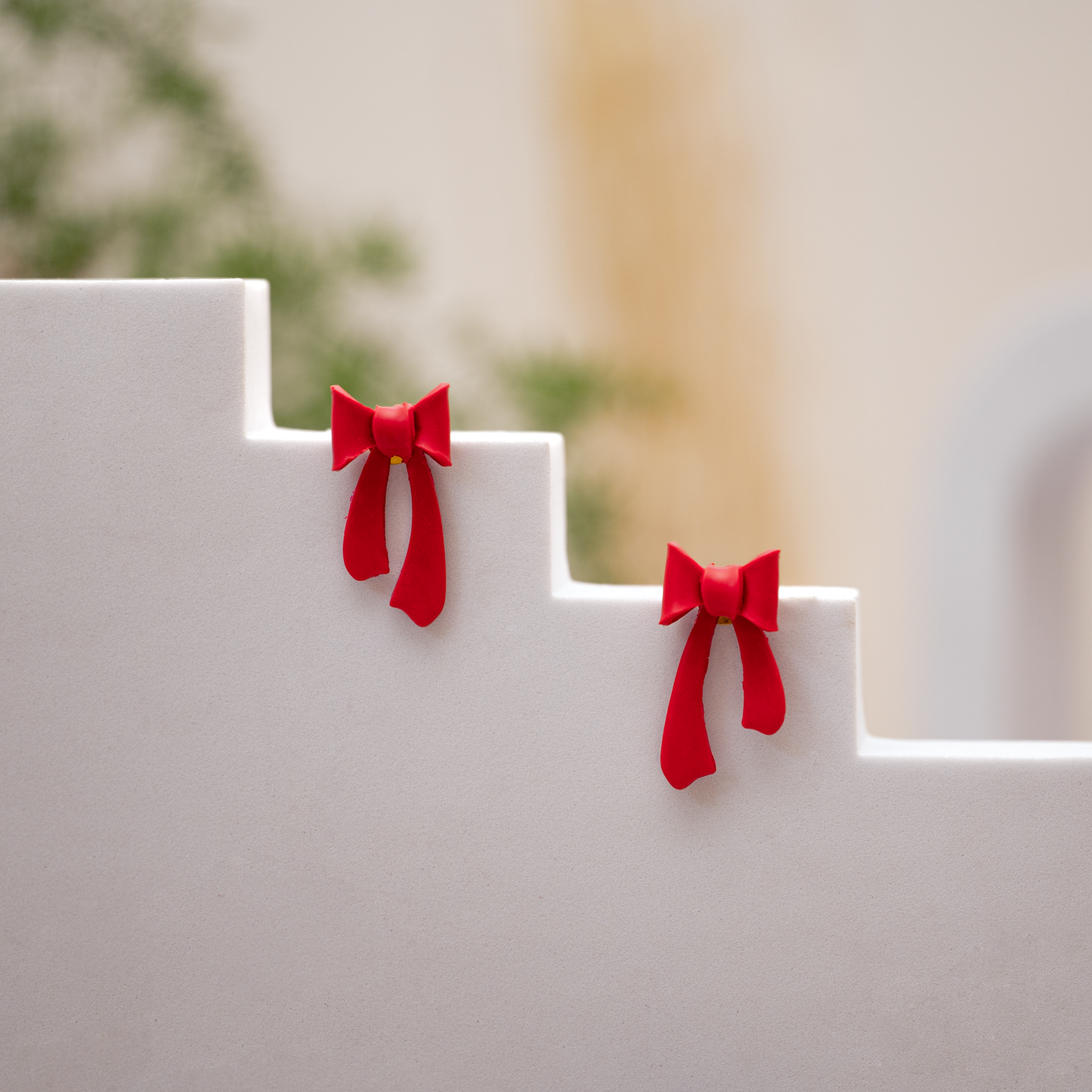 Red Bow Studs